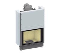 Insert bois SCHMID Lina W 6751 h porte coulissante 14,5 kW Hydro Hauteur de la porte 51 cm, avec ARS, Fonte anthracite, avec ABF pierre