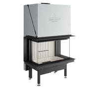 Insert bois Spartherm Premium A-3RL-80h 11,4 kW cheminée panoramique, porte coulissante Raccordement du conduit de fumée Ø 200 mm