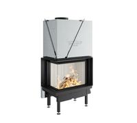 Insert bois Spartherm Premium V-2L-68h 9,6 kW cheminée d'angle, porte coulissante Raccordement du conduit de fumée Ø 200 mm