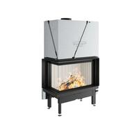 Insert bois Spartherm Premium V-2L-80h 10,5 kW cheminée d'angle porte coulissante Raccordement du conduit de fumée Ø 200 mm