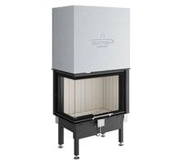 Insert bois Spartherm Varia 2L-68h 9,6 kW cheminée d'angle, porte coulissante Raccordement du conduit de fumée Ø 200 mm