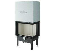 Insert bois Spartherm Varia 2R-68h 9,6 kW cheminée d'angle, porte coulissante Raccordement du conduit de fumée Ø 200 mm