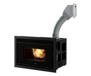Insert cheminée à pellets Edilkamin Pellkamin 12++ Evo 12,7 kW Pellet-Einfüllrutsche mit Rahmen