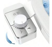 Insert de bidet pour toilettes - Bidet ultra fin non électrique avec double buse - Jet d'eau réglable - Facile à installer - Embout pour WC hygiénique et intime