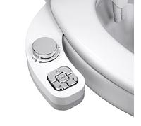 Insert de bidet pour toilettes, Samodra 8.0 Accessoire de bidet non électrique pour toilettes doubles jets autonettoyants Lavage postérieur et féminin, douche de toilette (Chrome)
