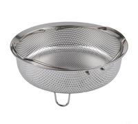Insert de cuiseur vapeur en acier avec poignée amovible de 14 cm (taille L) | Poignée ergonomique amovible, levage à chaud sûr, taille compacte de 14 cm, rangement facile, matériau passe au