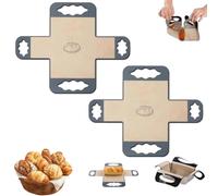 Insert de Cuisson Réutilisable en Forme de Croix en Silicone (0.7mm*2) | Silikon-Brotbackformen, Antiadhésif, Résistant à La Chaleur, Facile à Nettoyer 4 Poignées Pour La Cuisson du Levain