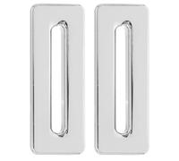 Insert de Débordement Lavabo 2 Pièces Alliage de Zinc Argenté | Enjoliveur Trop Plein Lavabo, Cache de Trop Plein Lavabo, Salle de Bain la Cuisine, Installation Facile