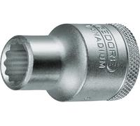 GEDORE Douille, Entraînement 1/2" 12,5 mm, 12 pans, Diamètre 24 mm, Outil, 19 24, Acier chromé