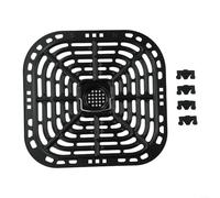 Insert de plaque non croustillante pour friteuse à air, poêle à griller de rechange avec doublure en acier au carbone, plateau de cuisson perforé pour poulet, (1 poêle à frire à air)