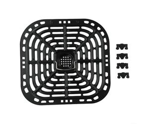 Insert de plaque non croustillante pour friteuse à air, poêle à griller de rechange avec doublure en acier au carbone, plateau de cuisson perforé pour poulet, (1 poêle à frire à air)