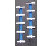 Insert de Servante d Atelier 1/3 - 10 Douilles Longues 12,5 mm (1/2) Six Pans - Acier Résistant - Organisation - D-Work