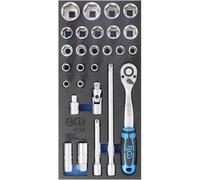 Insert de Servante d Atelier 1/3 - Jeu de 27 Douilles 12,5 mm (1/2) - Organisation et Accessibilité Optimale - D-Work