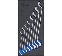 Insert de Servante d Atelier 1/3 - Jeu de 8 Clés Polygonales Contre Coudées 6 x 7 à 20 x 22 mm - Acier Résistant - D-Work