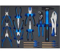 Insert de Servante d Atelier 3/3 - Jeu de 17 pcs Marteaux, Pinces, Chasse-Goupilles - Outils Polyvalents et Pratiques - D-Work