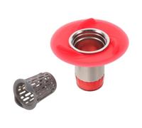 Insert de Siphon Anti-odeur pour Salle de Bain, Noyau Magnétique Rouge | Acier Inoxydable, Silicone et Plastique, Valve Anti-odeur Avancée, Réduit les Bruits D'écoulement