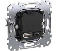 Merten MEG4366-0120 Elément de station de charge USB type C avec technologie Power Delivery et puissance de charge de 45W