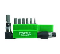 Insert de tournevis hexagonal TOPTUL 1/4 pouces 7 Stk 6 pans 2, 3, 4, 5, 6, 7, 8 mm