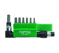 Insert de tournevis hexagonal TORX TAMPER TOPTUL 1/4 pouces 7 pièce T20 T25 T27 T30 T40