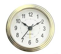 Insert d'horloge à quartz 78 mm avec répétition, arabe pour cadran pour | Plastique ABS, finition galvanisée, 30 mm de profondeur, pour la restauration d'horloges, les projets de maison
