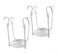 Insert en acier inoxydable conçu pour le réglage de la hauteur dans les pots de fleurs, compatible avec les pots à ouverture par le haut (2 pièces)