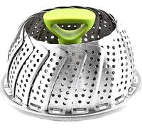 Insert en acier inoxydable pour cuiseur vapeur Anti-chaleur Poignée antidérapante pliable Forme de la feuille