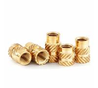 Insert fileté #8-32x3/16x6.3 laiton 50pces pour impression 3D | Écrous moletés américains, filetés femelles standard. En laiton C3640. Pour plastique et impression 3D.