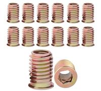 Insert Fileté Bois M6 Insert Fileté M6 x 25mm écrous à Visser 30 Pièces Galvanisés écrou Hexagonal Fileté pour Meubles en Bois