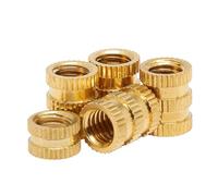 Insert fileté chauffant M1.6 * 3.5 * 3 cuivre 100 pièces | Écrous moletés métriques, filetés femelles standard en cuivre. Pour composants plastique et impression 3D.