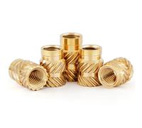 Insert fileté chauffant M2*2 * 3 laiton 100 pièces | Écrous moletés métriques, filetés femelles standard. Matériau laiton C3640. Pour composants plastique et impression 3D