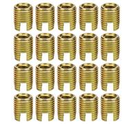 Insert fileté en Acier Inoxydable, Inserts Autotaraudants en Acier au Carbone Accessoires pour Inserts Filetés M2 M3 M4 M5 M6 M8 M10 M12 Inserts 20pcs, Inserts de Taraudage (Intérieur M8*1.25