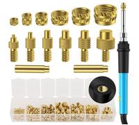 Insert fileté metal - Insert Fileté -Jeux d'embouts à Souder -60W - Inserts Taraudés, 130 Pièces Inserts Taraudés M2/M3/M4/M5/M6/M8