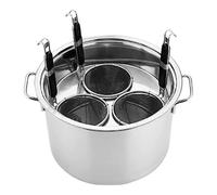 Insert pour cuiseur à pâtes avec panier à passoire, pot à pâtes 3/4/5 trous pour la cuisine à la maison, marmite avec couvercle