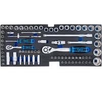 Insert pour Jeu de Douilles 78 pcs - 6,3 mm (1/4) et 12,5 mm (1/2) - Acier, Précision et Robustesse - D-Work