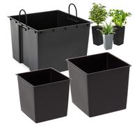 Insert pour pot de fleurs - BOTLE - Lamela - Set de 3 pcs - 5L, 12L, 20L - Plastique noir
