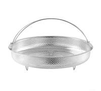 Insert vapeur en acier inoxydable avec poignée - Passoire épaisse pour cuire à la vapeur et égoutter - Grille vapeur robuste pour casseroles de 22,5/24,5 cm (24,5 cm)