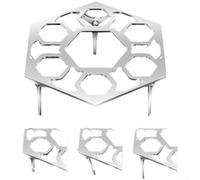 Insert vapeur réglable en acier inoxydable 304 pliable - Cuiseur à légumes robuste pour casseroles de 15 à 27 cm, grille vapeur inoxydable pour une cuisson saine (17 x 19,5 cm)