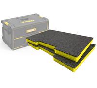 Insertions en mousse pour système de rangement DeWalt ToughSystem, couleur jaune, épaisseur 30 mm, lot de 2