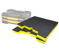 Insertions en mousse pour systèmes de rangement DeWalt TSTAK et Stanley ProStack, lot de 2, 30 mm, couleur jaune