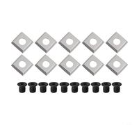 Inserts carrés en carbure de tungstène 15 mm 15 x 15 x 2,5-R150 avec 4 bords tranchants pour têtes de rabot de travail du bois et pour machines-outils CNC