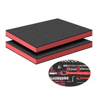 Inserts en mousse pour boîtes à outils Lot de 2 inserts en mousse polyuréthane découpables pour organiser votre boîte à outils, étuis pour appareils photo, rangement DIY (40×30×5 cm, rouge)