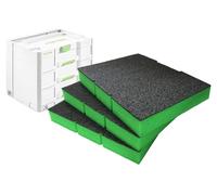 Inserts en mousse pour boîtier d'outils, pour une organisation personnalisée - 3 pièces - Vert (profondeur : 50 mm)