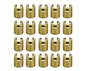 Inserts filetés,Akozon 20pcs 302 Acier au Carbone kit de réparation de vis à insert de filetage autotaraudeur(interne M6* 1,0 M9 externe * 1,0: 12 mm)