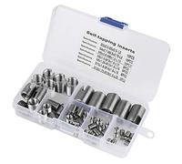 Inserts filetés autotaraudeurs, 50Pcs Insert fileté Metal, Insert bois inox interieur, M3, M4, M5, M6, M8, M10, M12 Vis auto-taraudeuses, Adaptateur de filetage pour filetage hélicoïdal