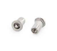 INSERTS FILETES INOX A2 AISI 304 DE 10 mm TETE PLATE