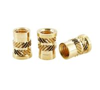 Inserts filetés thermiques en laiton M2-M8, écrous moletés à bride | Guide lisse d'ajustement de presse d'écrous d'insertion de fonte chaude de cuivre facile à installer(M3x3.5x4.6x6,200PCS)