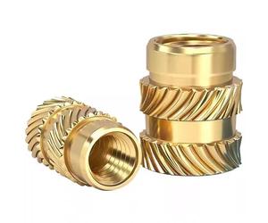 Inserts filetés thermiques M6 OD 8/9mm hauteur 4-12mm, bride de presse, écrous en laiton moletés, thermofusible, insertion en cuivre chauffant, 20 pièces(M6*6 * 8mm)