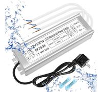 inShareplus Transformateur LED 12 V 25 A 300 W IP67 étanche pour l'extérieur 12 V, AC 90-265 V vers DC 12 V, transformateur basse tension, bloc d'alimentation 12 V pour lumière LED, projet