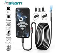 INSKAM-Mini Caméra d'Inspection Endoscopique 3 en 1, Micro USB/Type-C, pour IOS iPhone, Endoscope de Pipeline Étanche 8mm Dual Lens