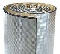 Insonorisant thermique de voiture de 5 mm pour tapis isolant, polyéthylène | Feuille de réduction du bruit en mousse d'aluminium pour capot de moteur, pare-feu, coffre, plancher, argent, 1 m x 1
